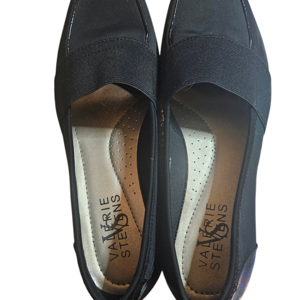Valerie Stevens Black Wedge Casual Shoes(9)